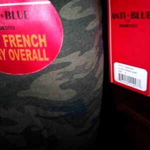 Size xs Blue spice camo overalls NWT